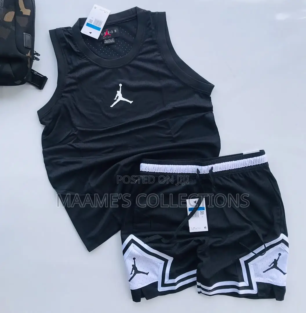 Jordan Sleeveless, Mesh Basketball Jersey / Tank Top and Shorts Set.