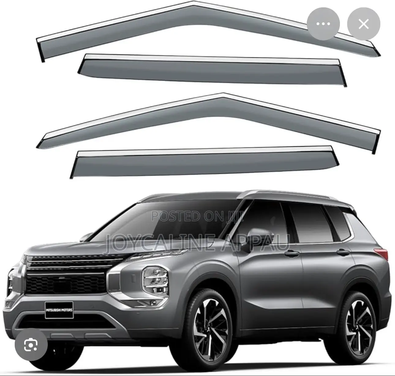 Mitsubishi Outlander 2013 to 2026 6pcs Door Window Shade Visor/Guard