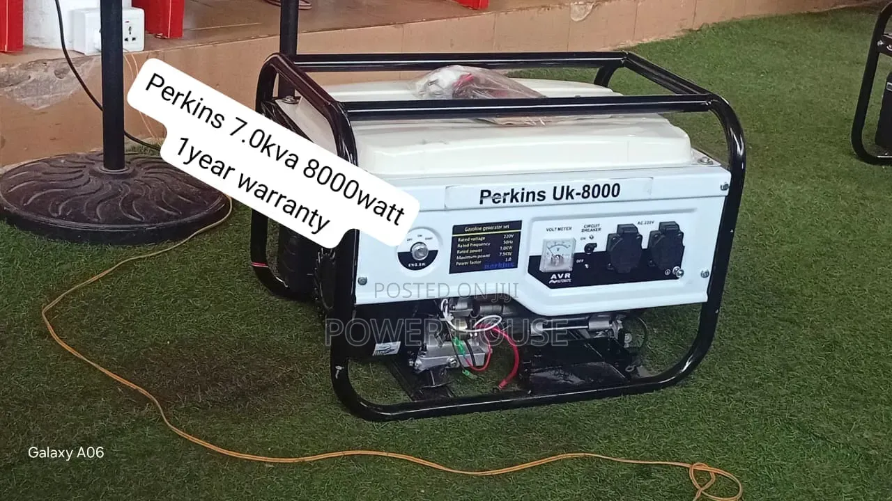 Perkins 7.0kva 8000w Heavy-Duty Power Generator 7kva