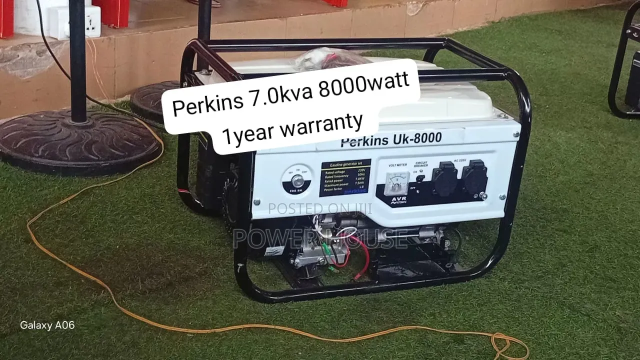Perkins 7.0kva 8000w Heavy-Duty Power Generator 7kva