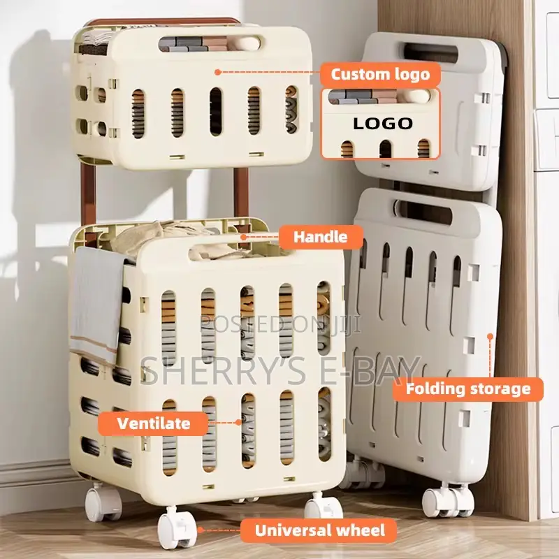 Collapsible Laundry Basket (2 Tiers)