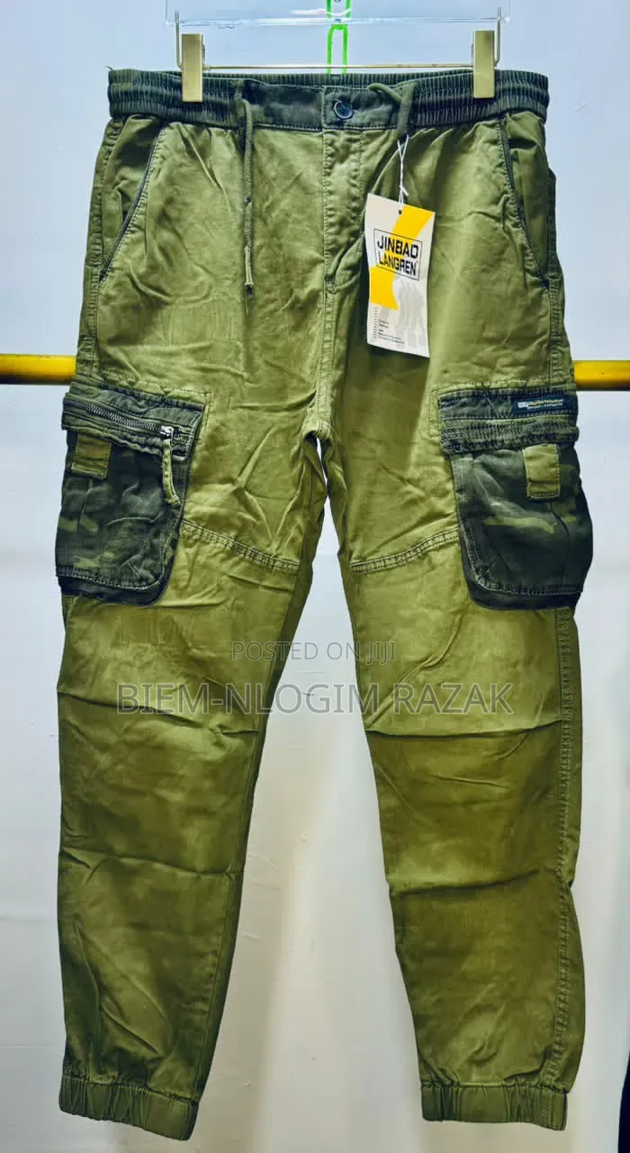 Down Zipped Bumper N Free Leg Cargo Pants Available in Stock
