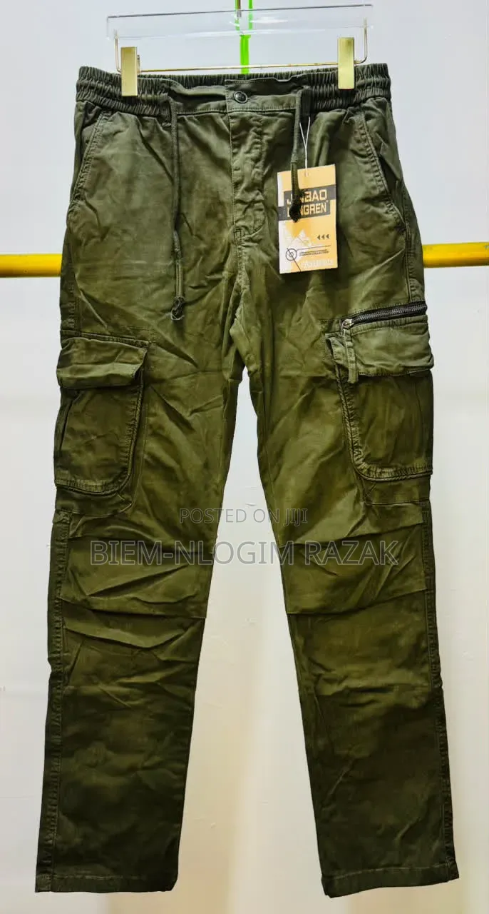 Down Zipped Bumper N Free Leg Cargo Pants Available in Stock