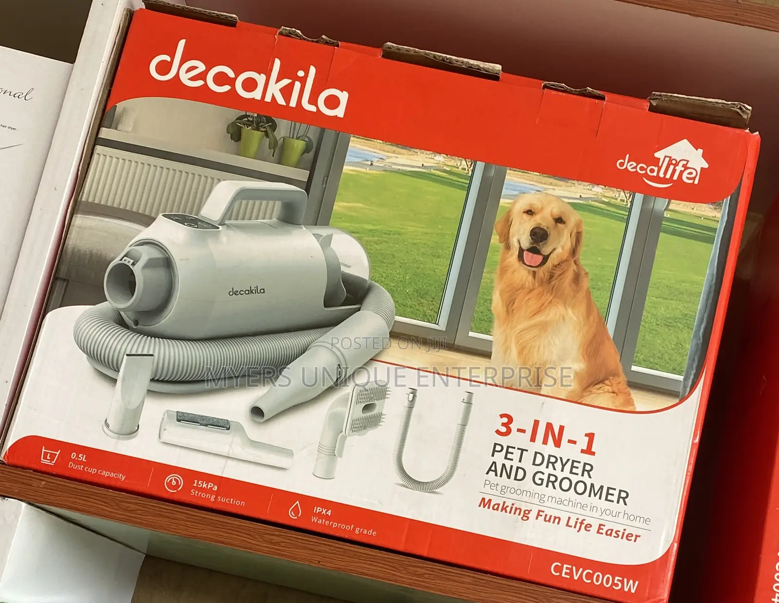 Dog Cat Grooming Vacuum Kit With Brush and Hose