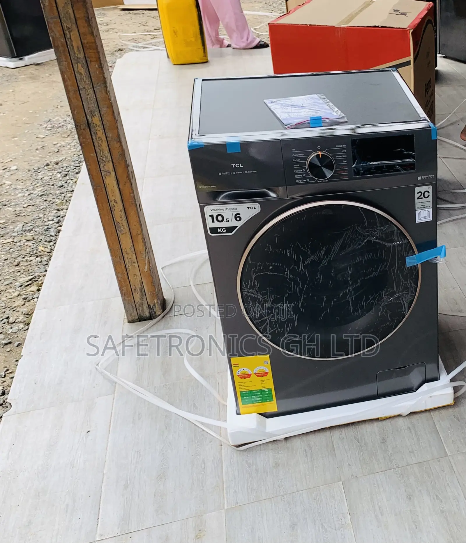 Authentic Sleek TCL P211flg Front-Load-Washing-Machine-10.5kg