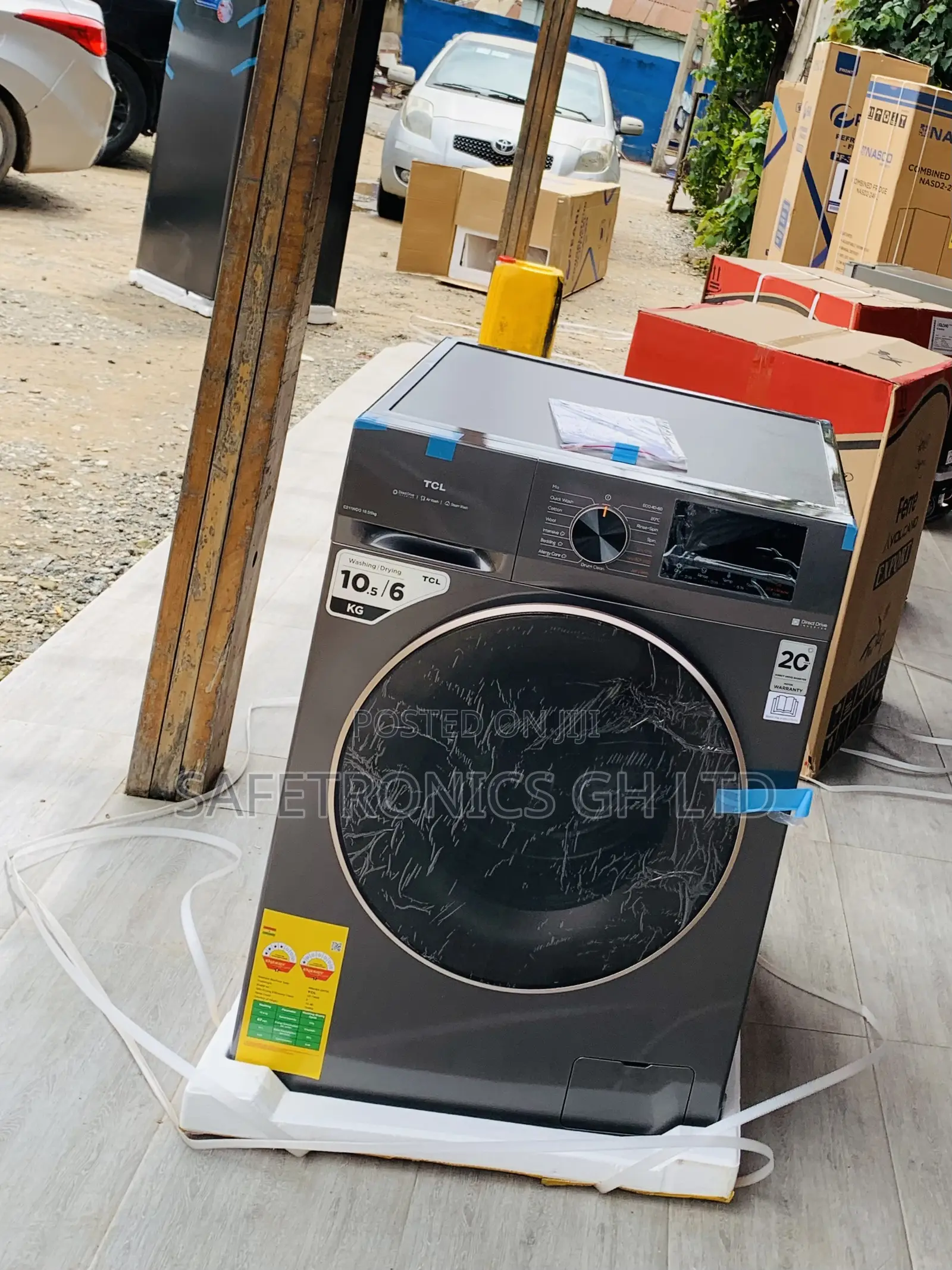 Authentic Sleek TCL P211flg Front-Load-Washing-Machine-10.5kg
