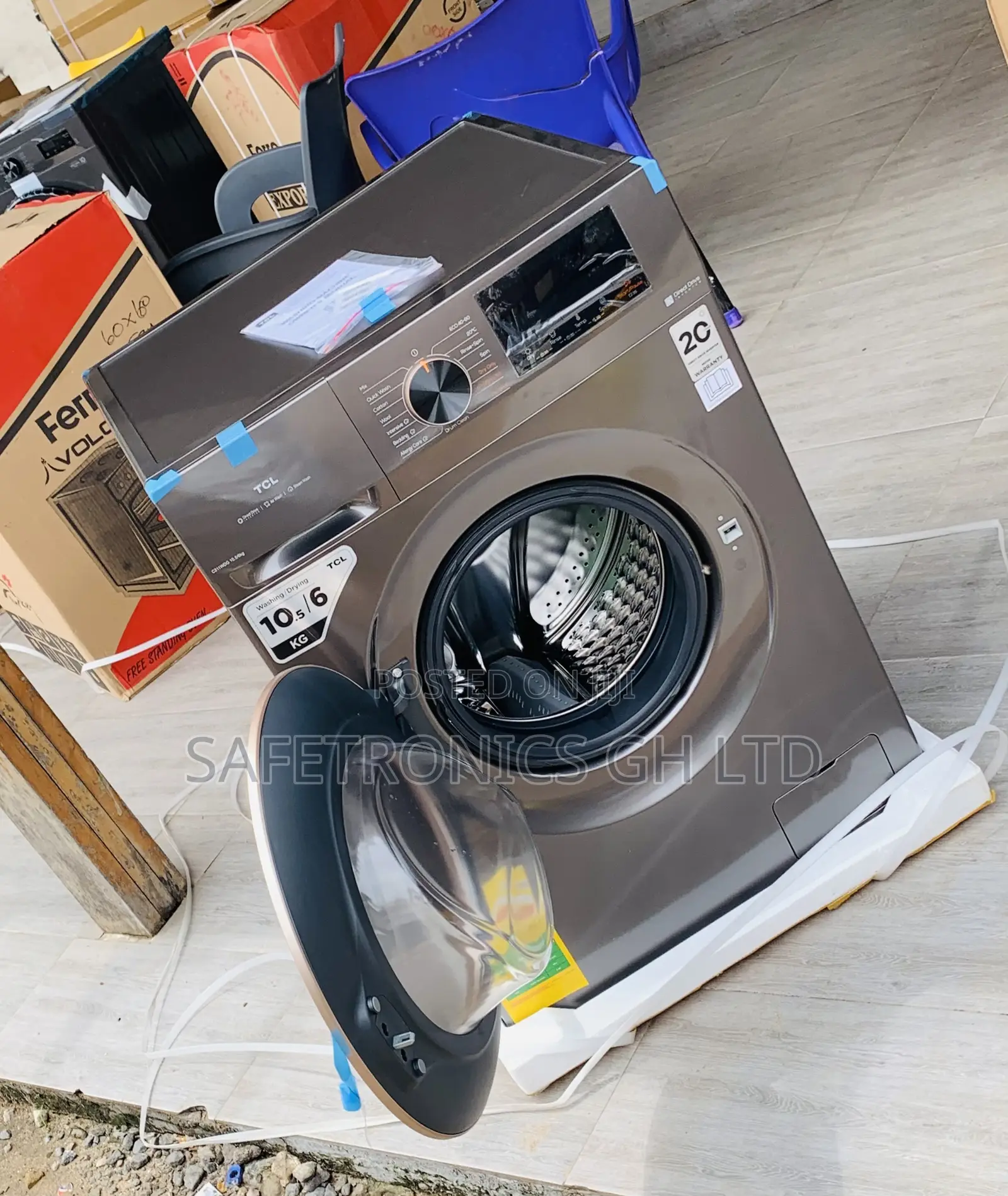 Fresh Sealed TCL P211flg" Front-Load-Washing-Machine-10.5kg