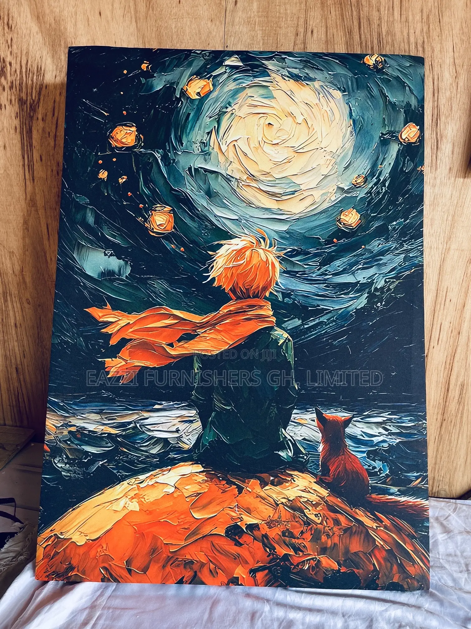 REAL FABRIC Print “The Little Prince the Fox” Canvas Wall Arts Decor
