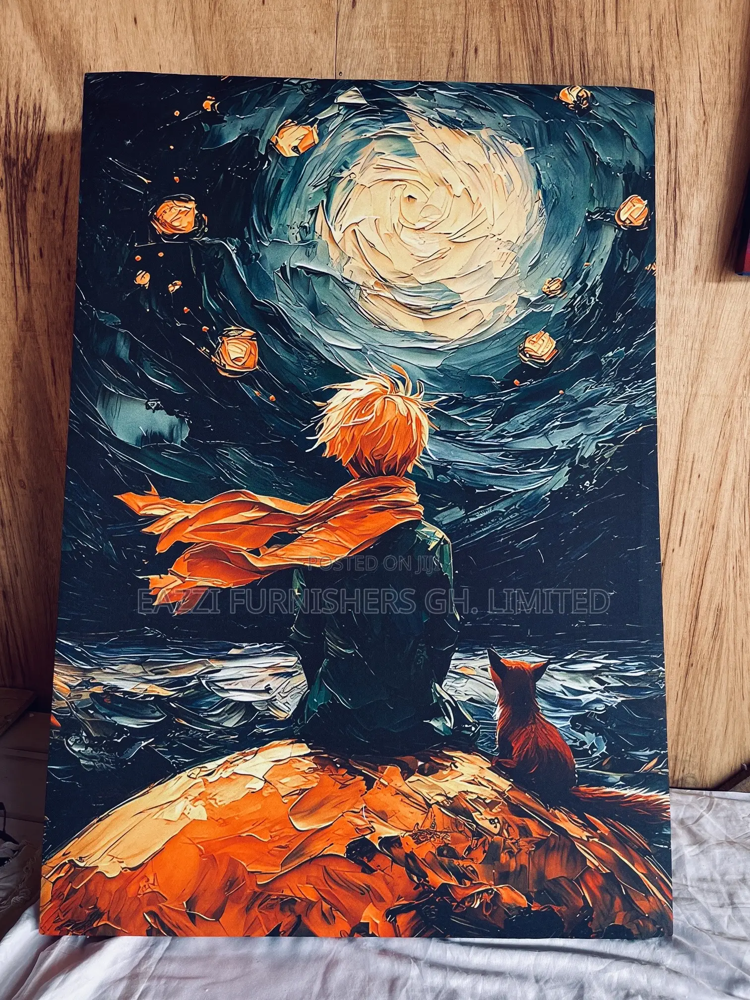 REAL FABRIC Print “The Little Prince the Fox” Canvas Wall Arts Decor