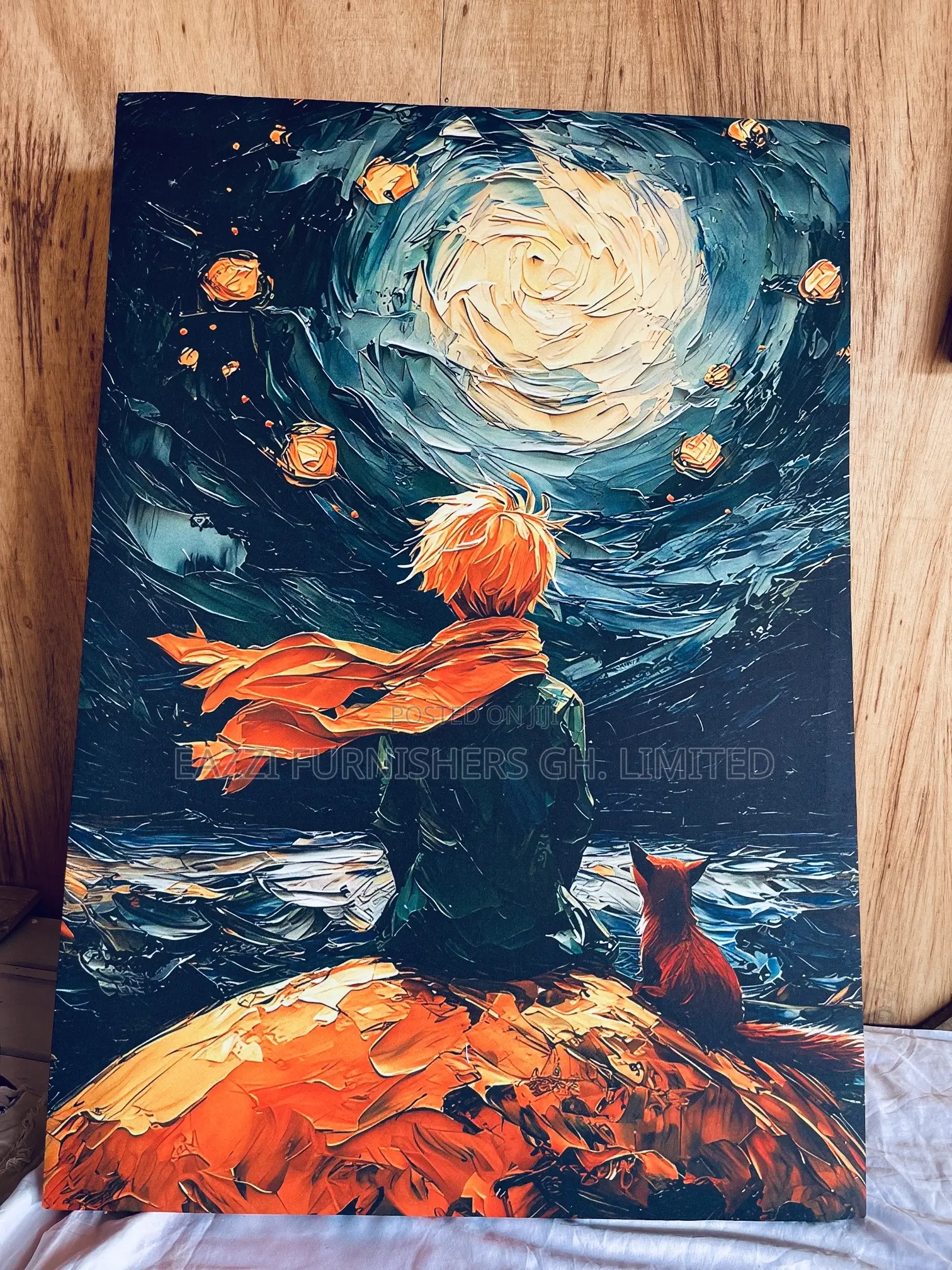 REAL FABRIC Print “The Little Prince the Fox” Canvas Wall Arts Decor