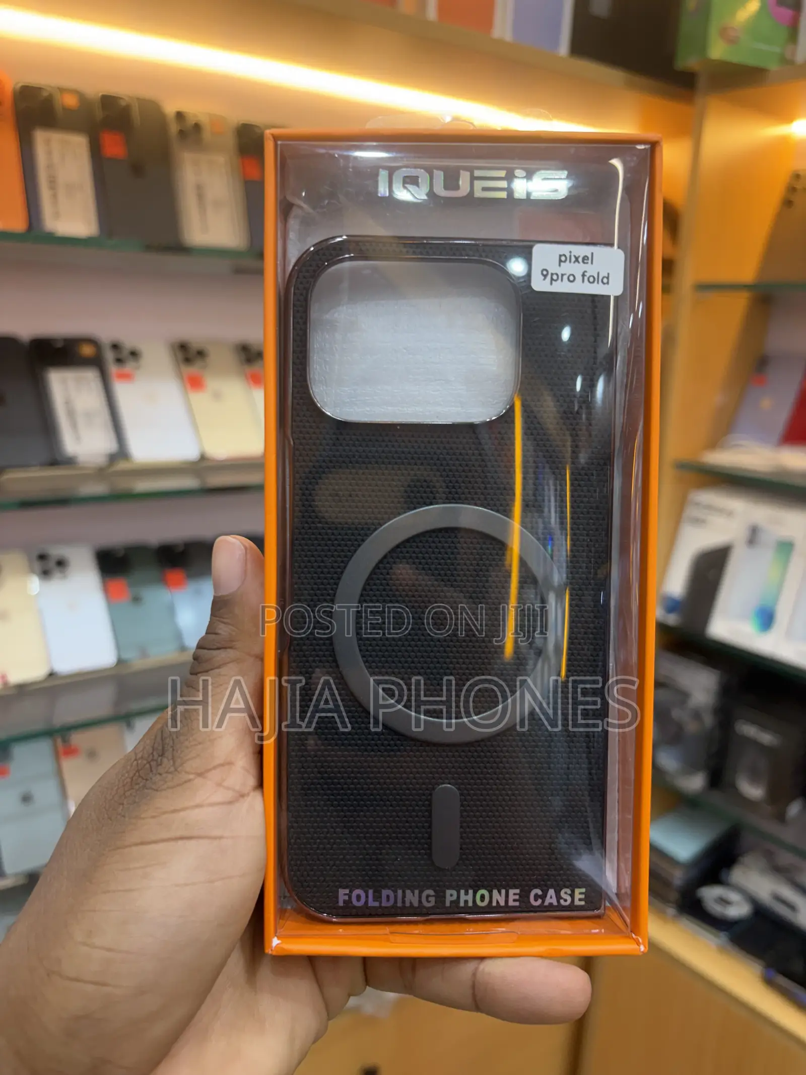 Black Pixel 9ProFold Case With Glass Protector