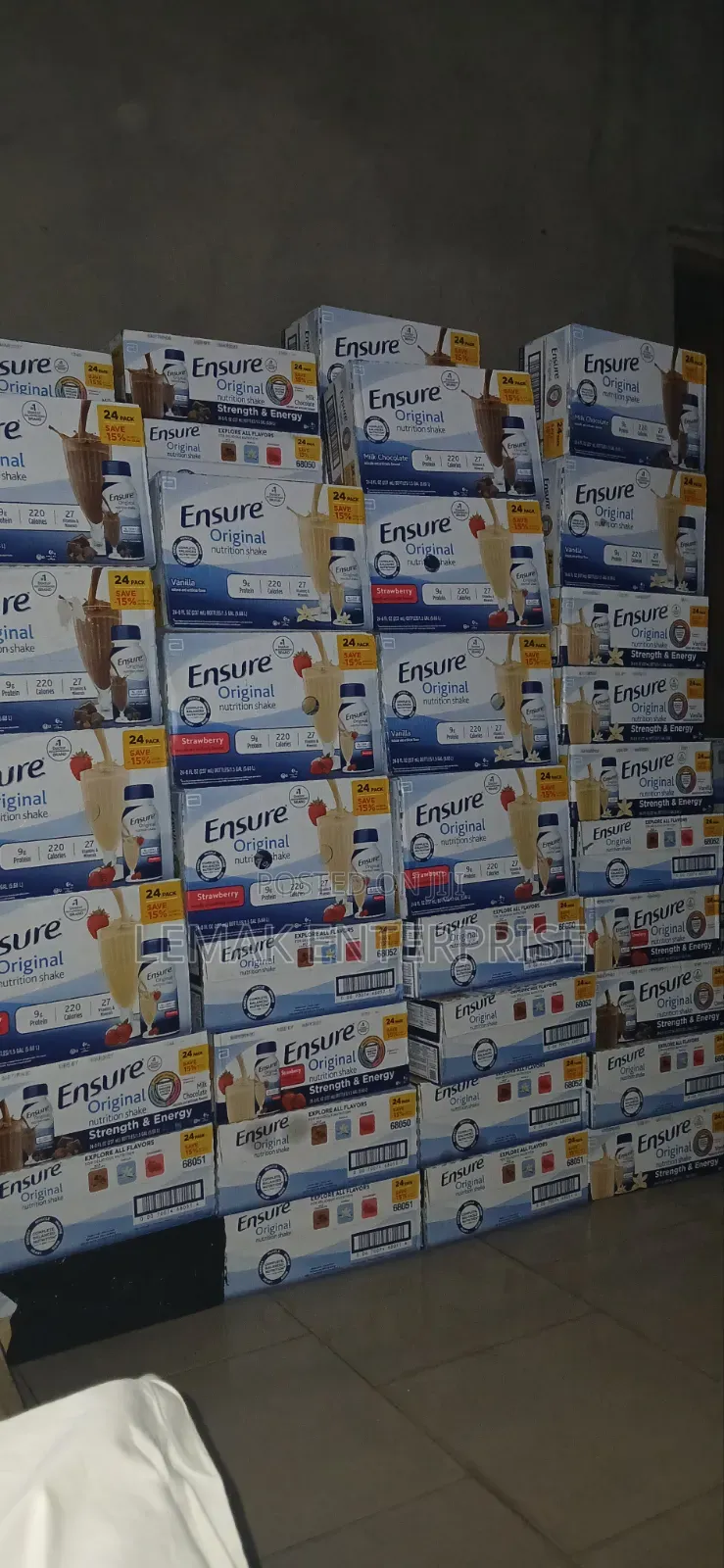 Ensure Nutrition Protein Shake Vanilla Natural Flavor.24 Pack