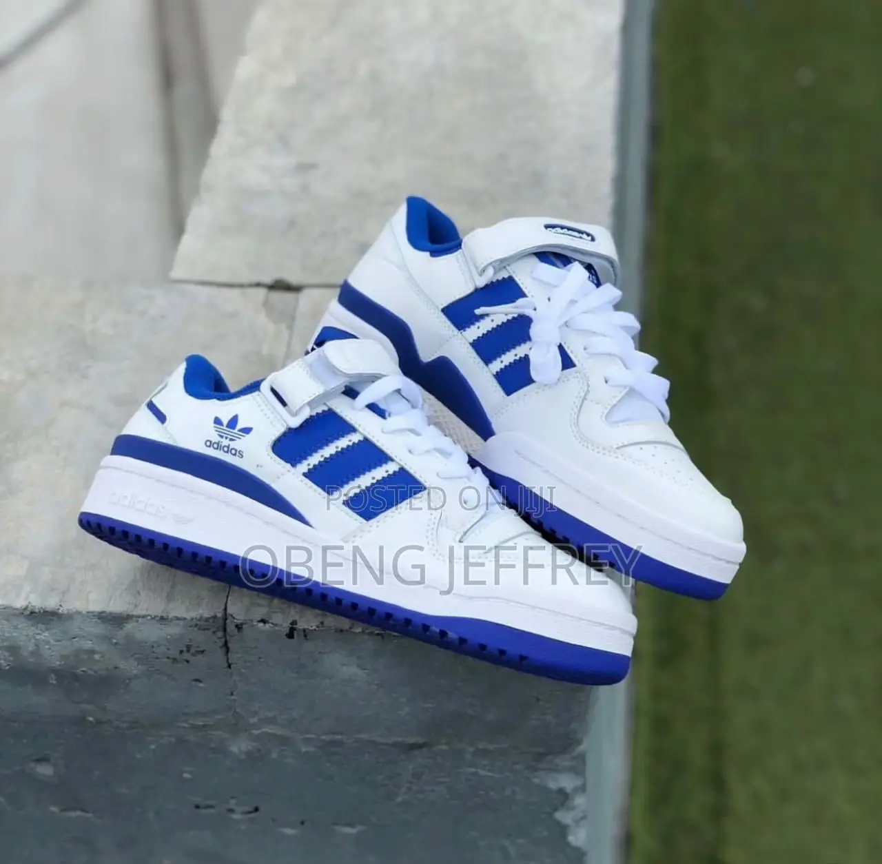 Original Adidas Forum White/Royal Blue