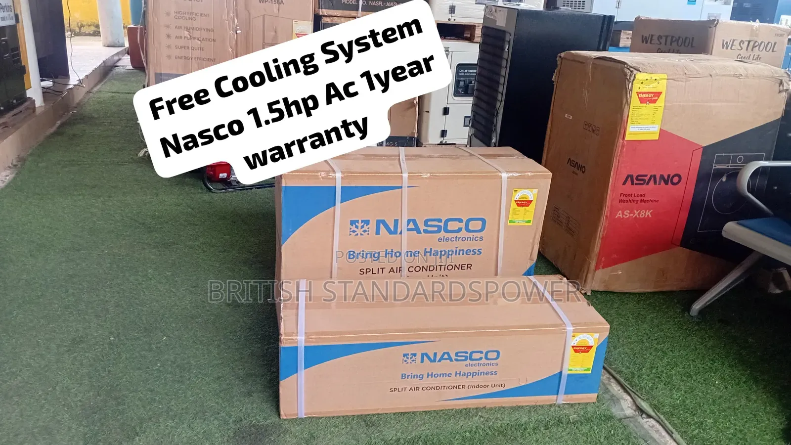 Premium Nasco 1.5HP Split System AC – Fast Cooling, Energy Efficient