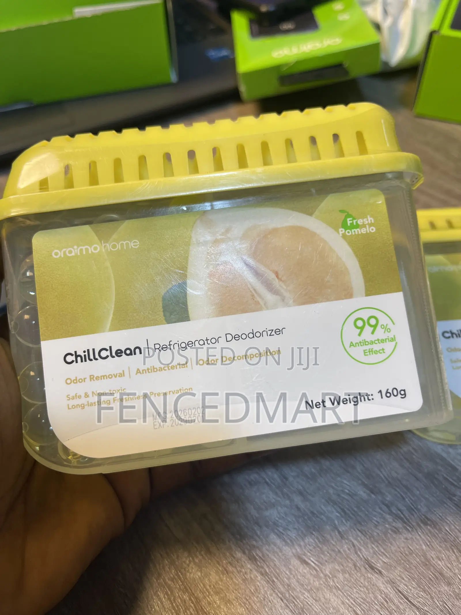 Oraimo Chill Clean Refrigerator Deodorizer – Pomelo Scent Antibacteria