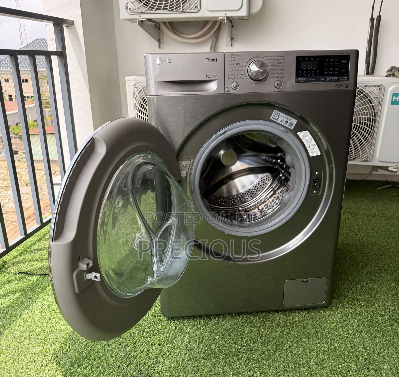 LG 10.5kg/7kg Front Load Washer Dryer (Ai+Steam+Thinq) + Warranty Card