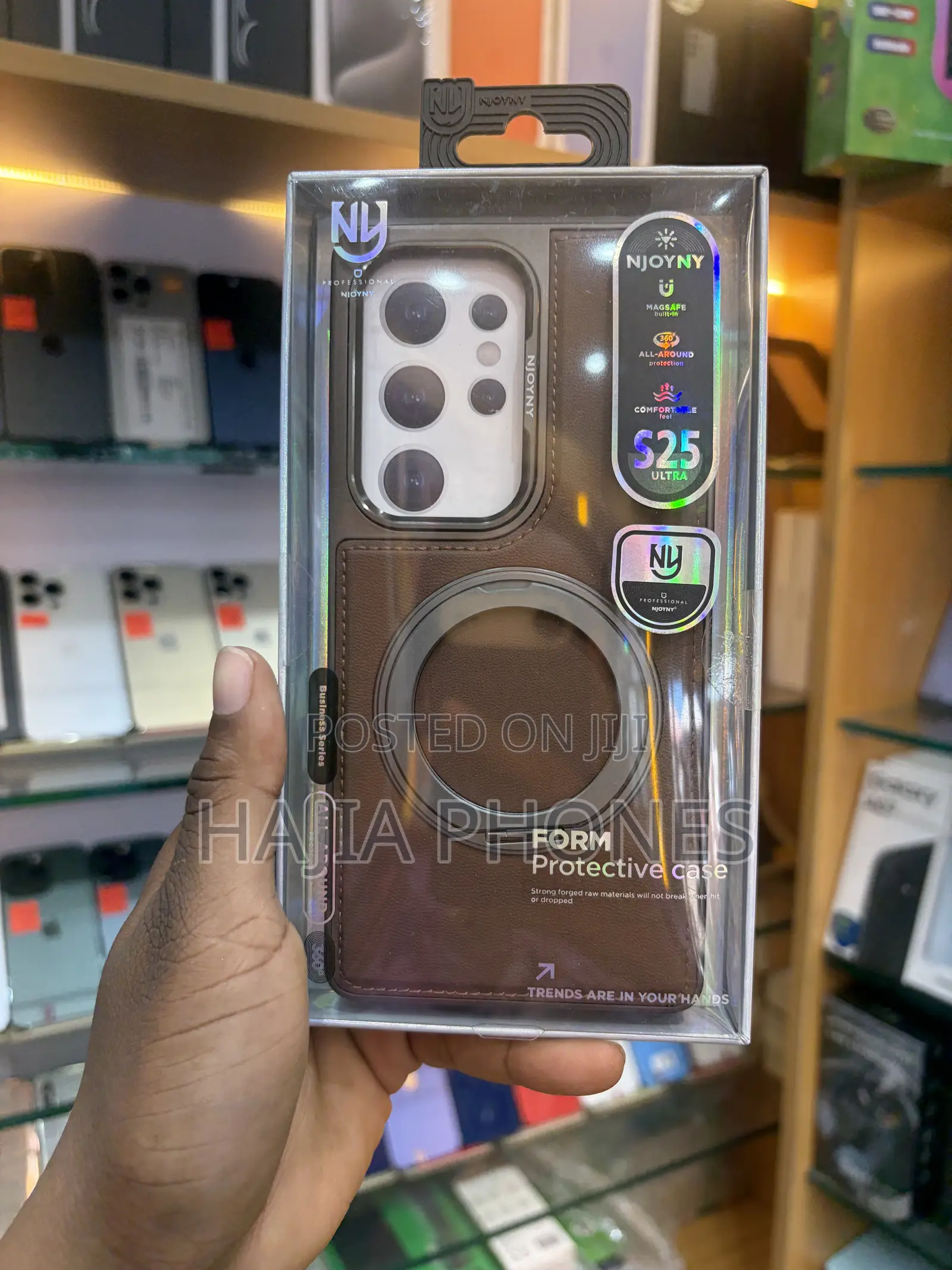 S25Ultra Brown Leather Case