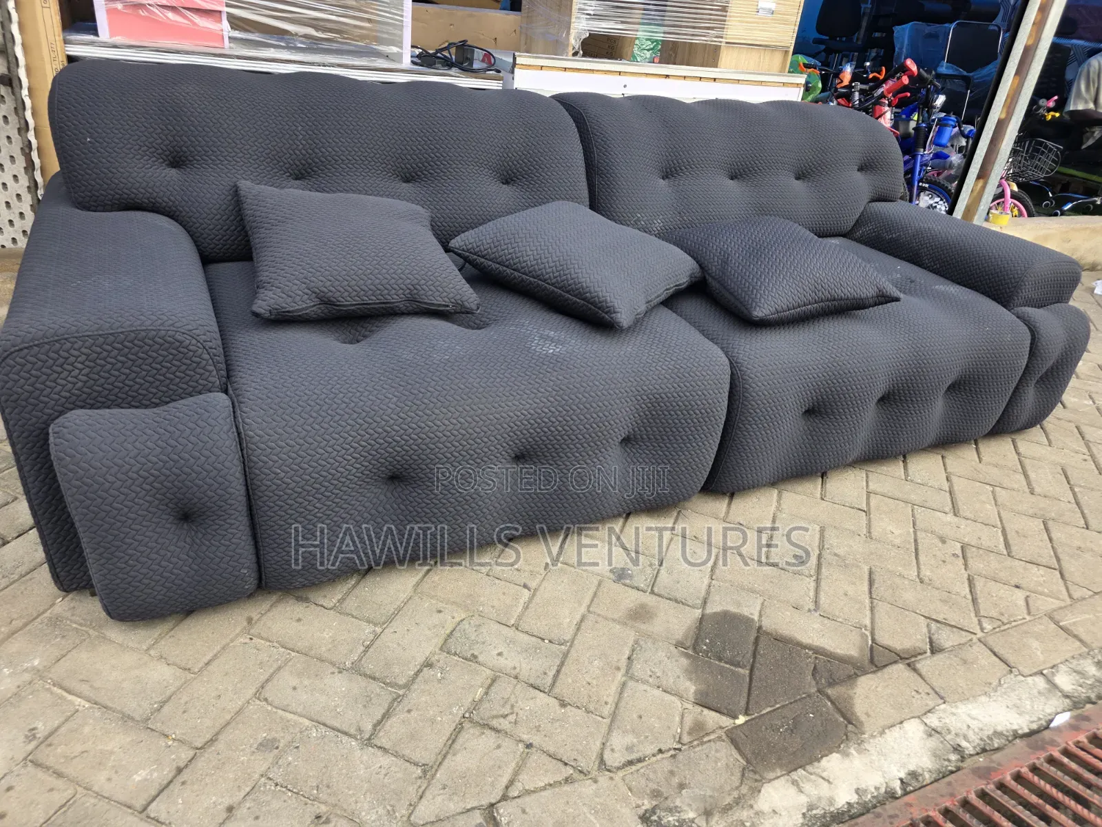 2 - Seater Pure Form Electric Lounge Sofa With Waist Pillows