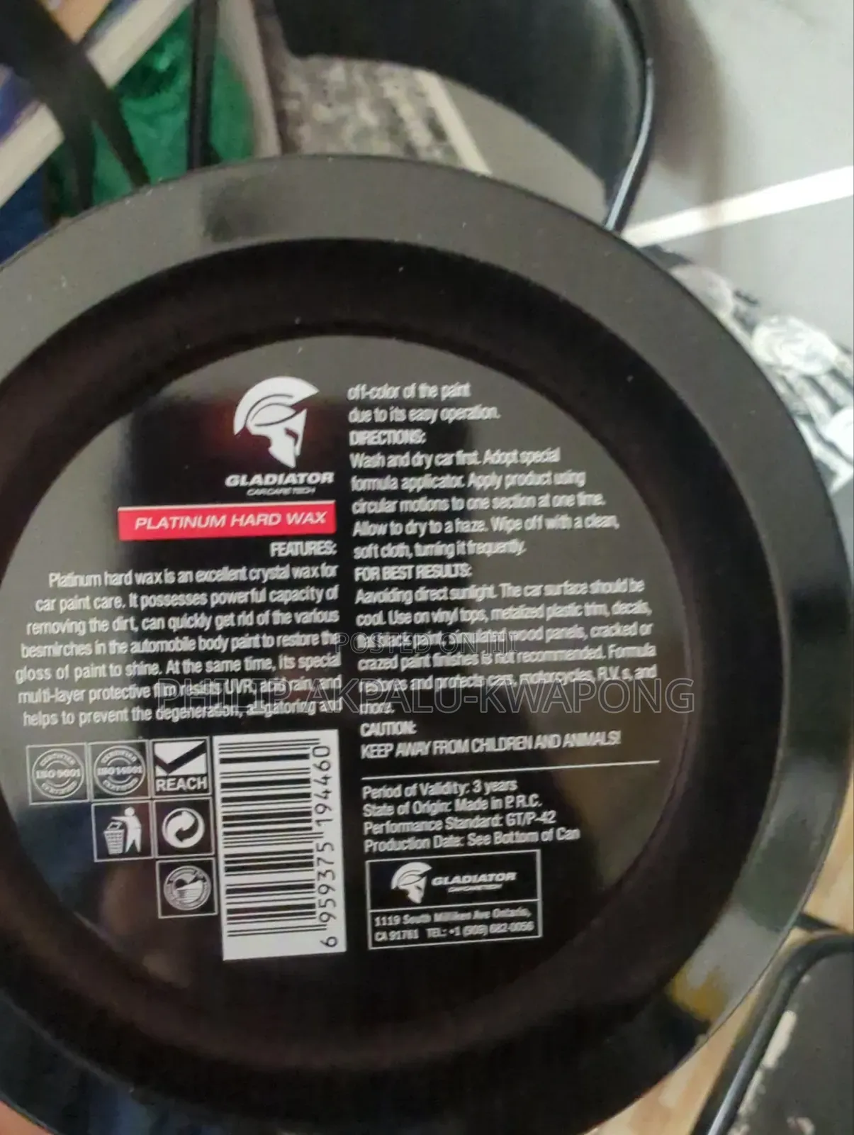 Car Wax Platinum Hard Wax