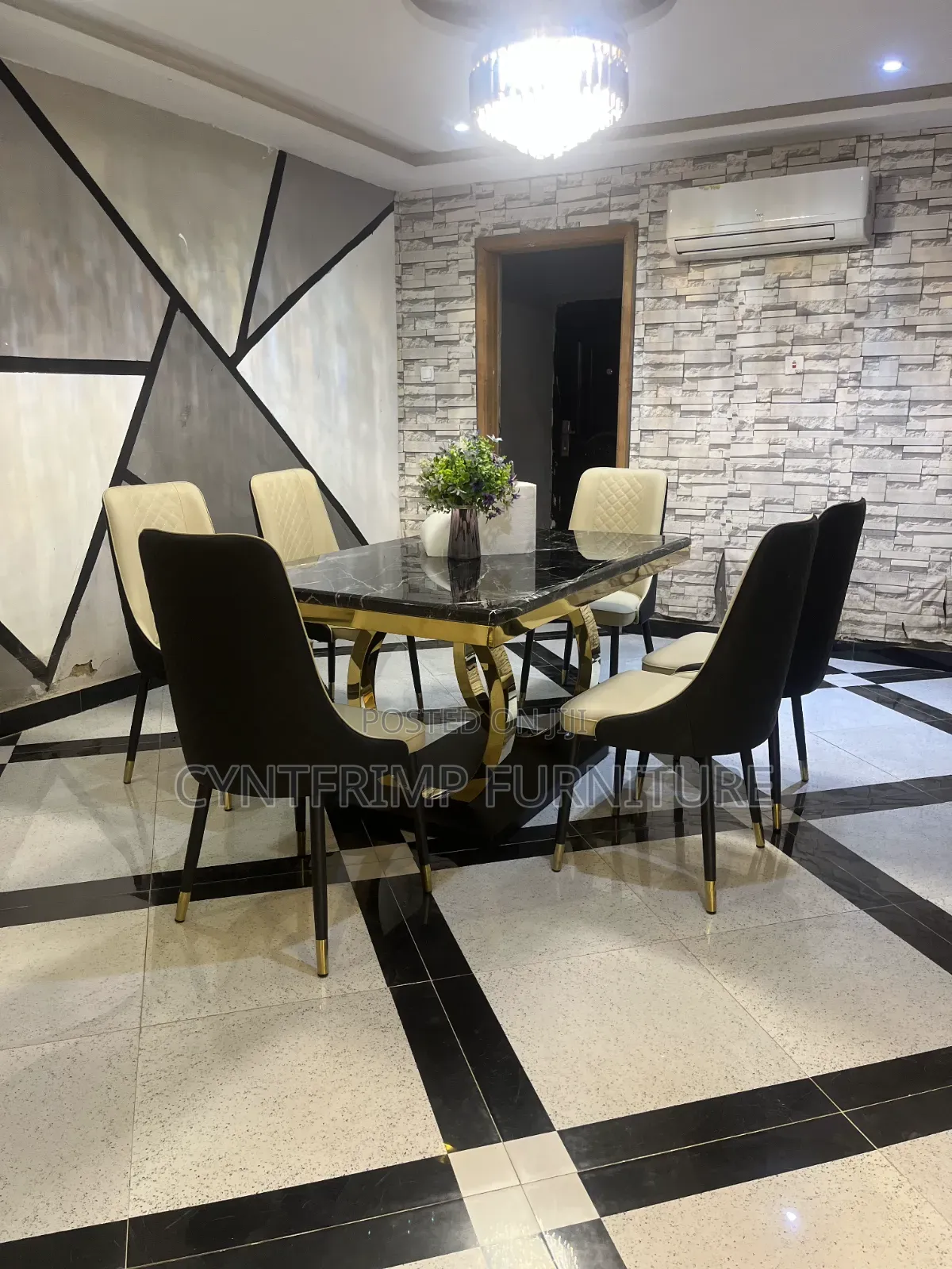 6chairs Marble Dining Table