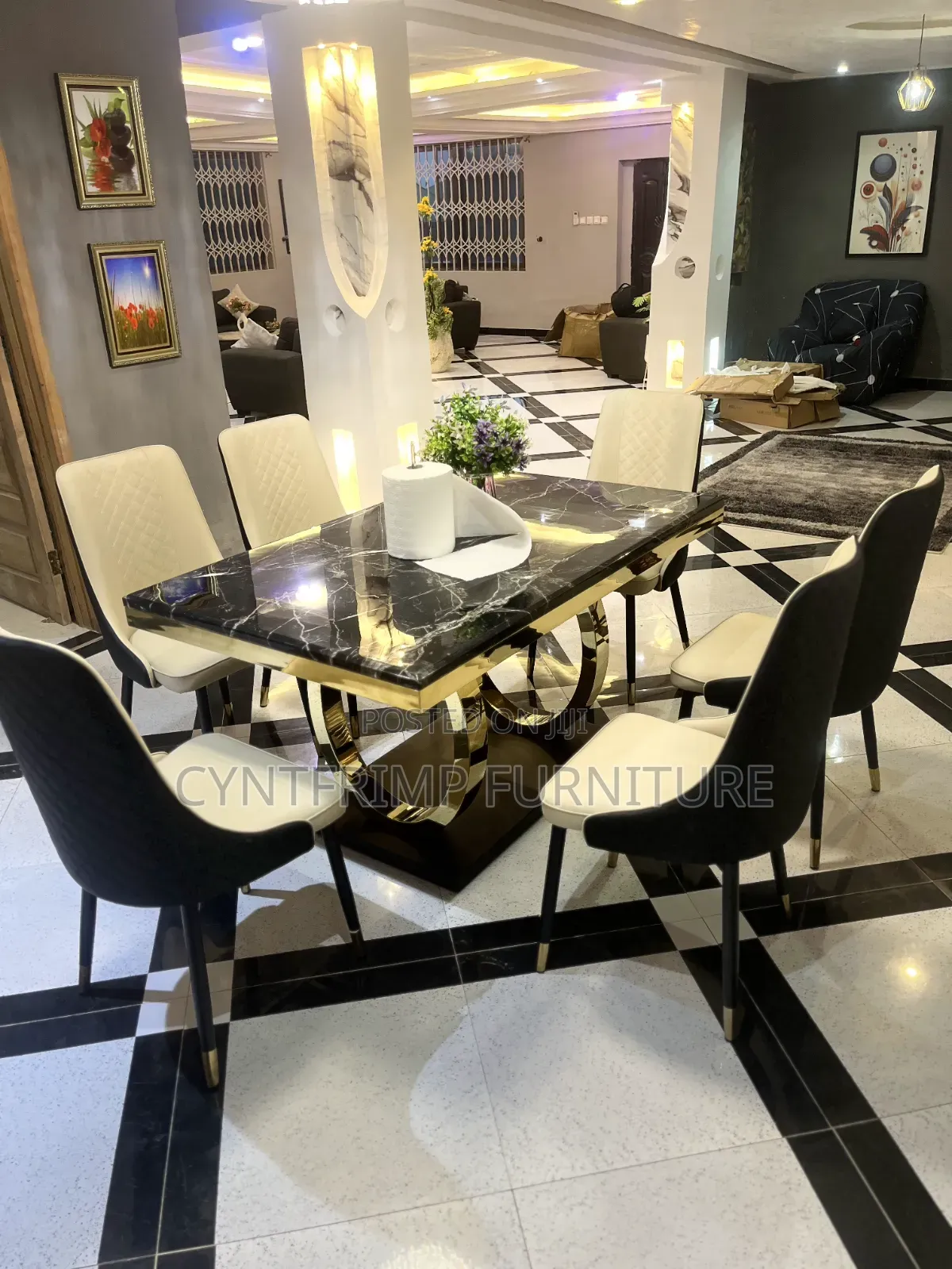 6chairs Marble Dining Table