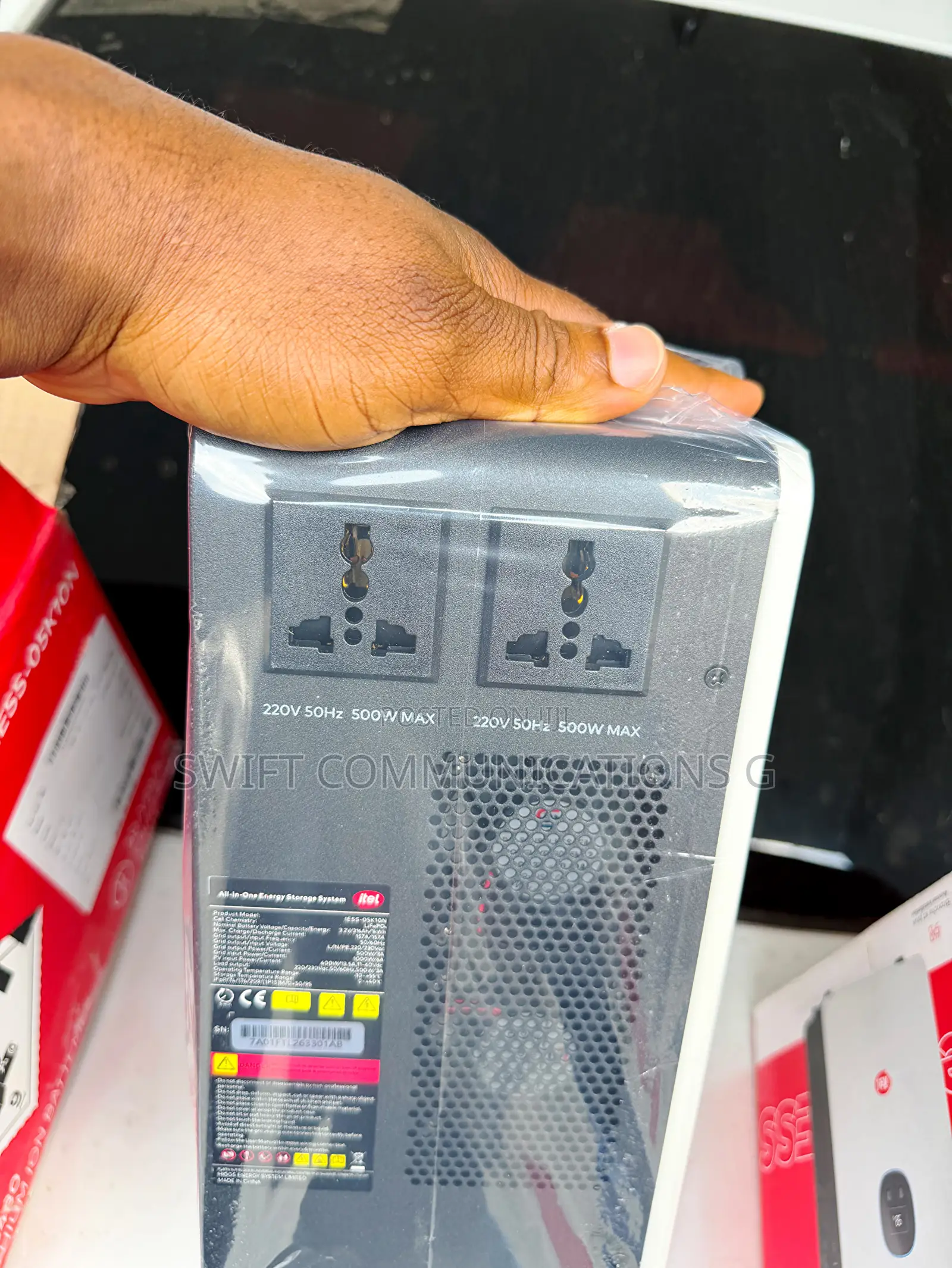 Portable Power Station 500W X2 Output Itel Powertank