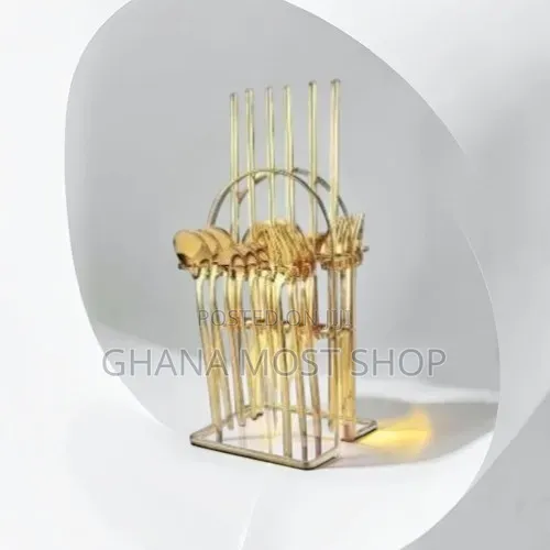 Gold Stainless Steel 24 Pieces Cutlery Set(6512)