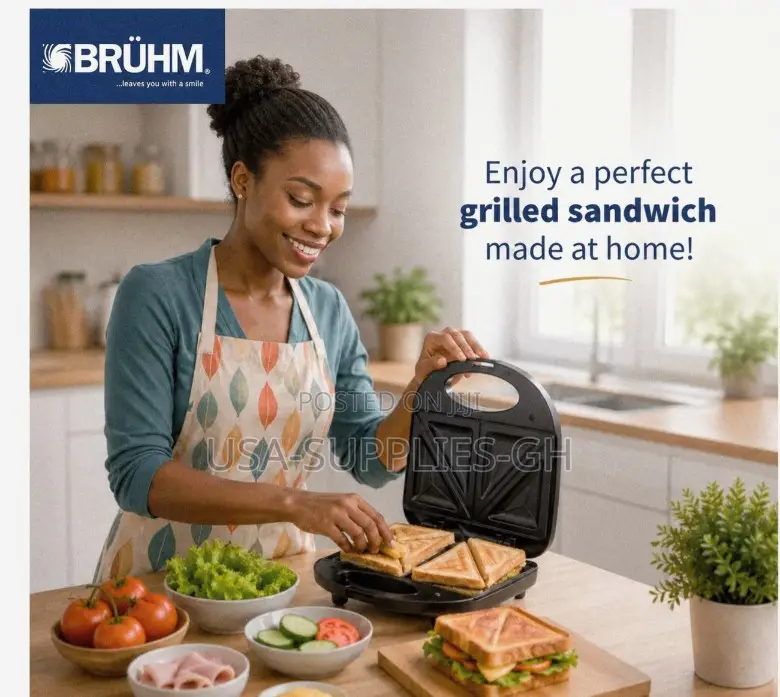 Bruhm Sandwich Waffle Maker BSM-700BP