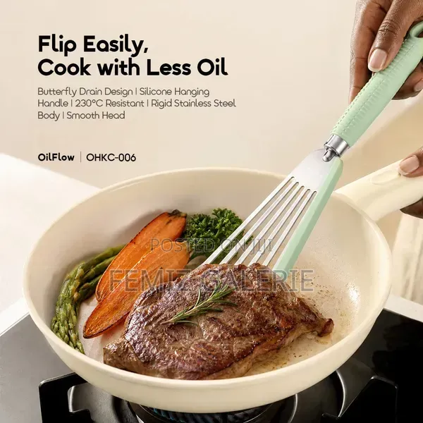 Oraimo OilFlow Easy-Flip Low-Oil Butterfly Spatula