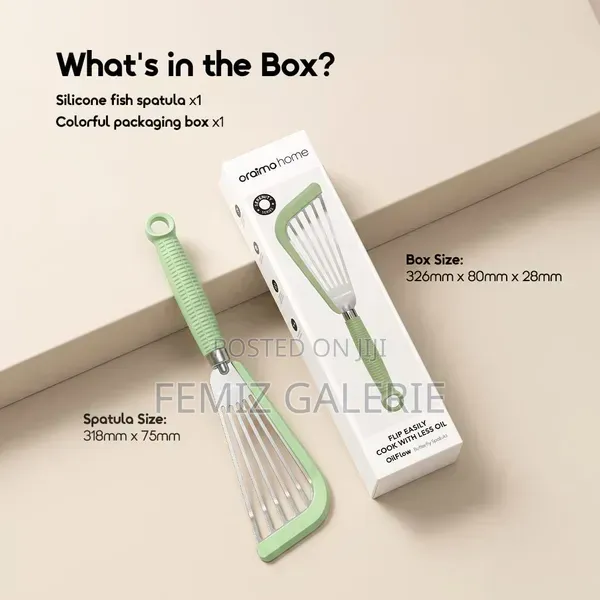 Oraimo OilFlow Easy-Flip Low-Oil Butterfly Spatula