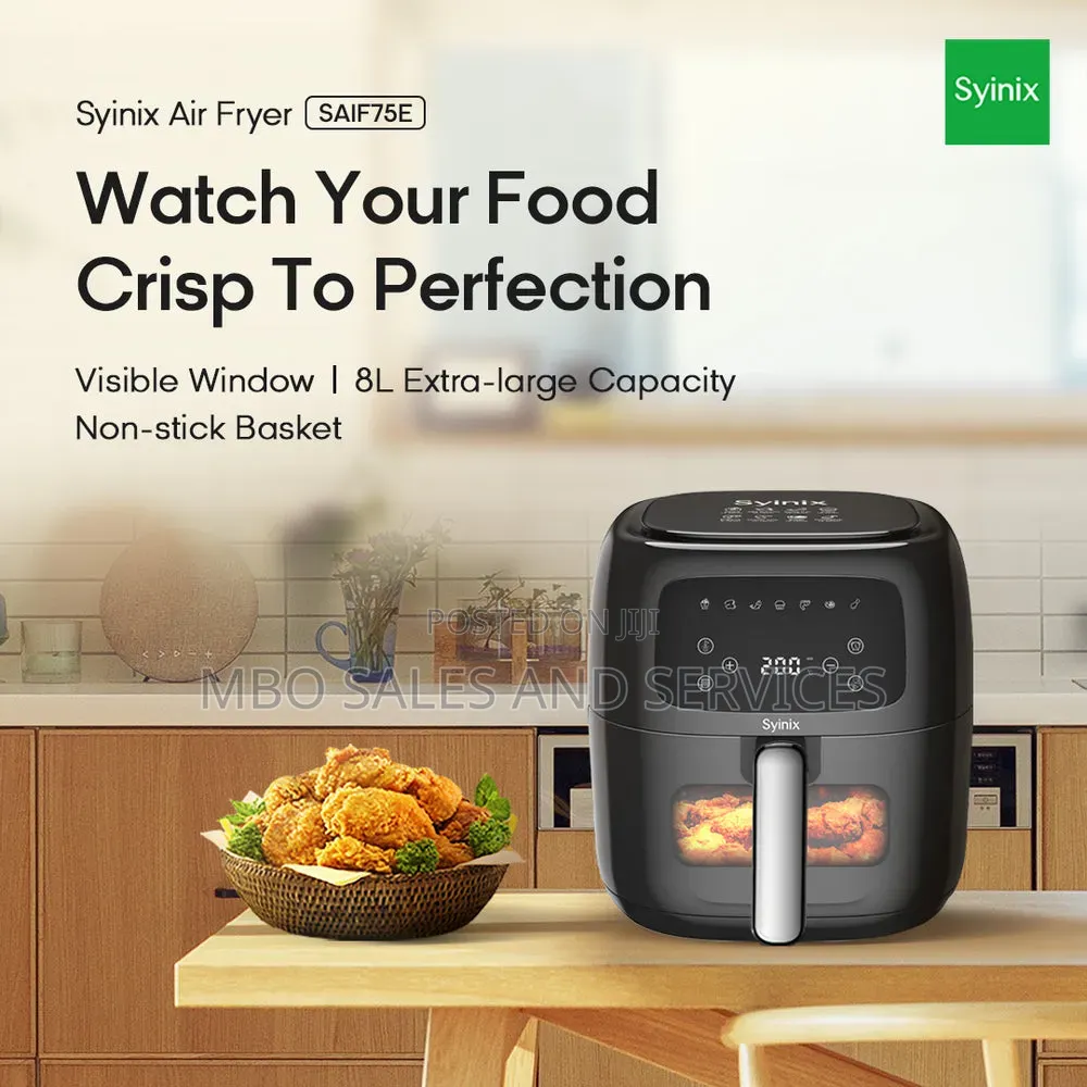 Syinix Digital Air FRYER 3D Heat Circulation Nonstick and Odor Free