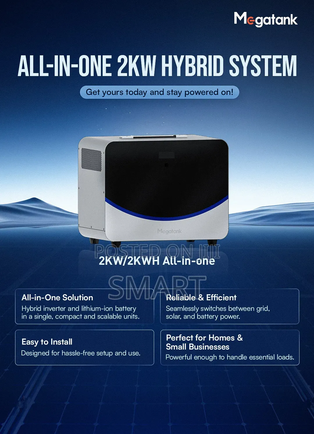 All-in - One 2kw Hybrid Solar Energy Storage System