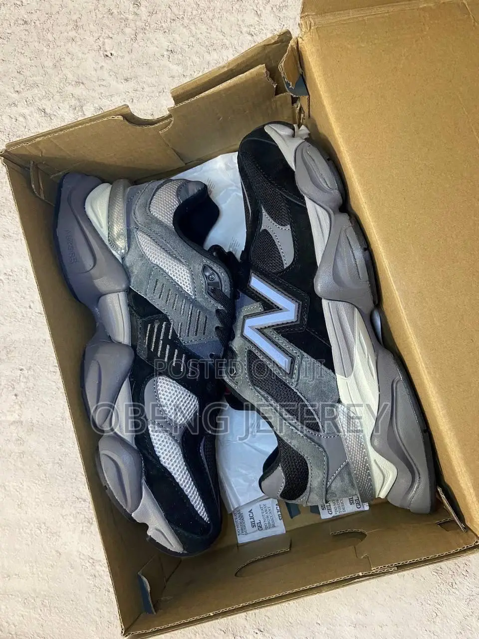 Original New Balance 9060 Castle Rock Gray/ Black Color