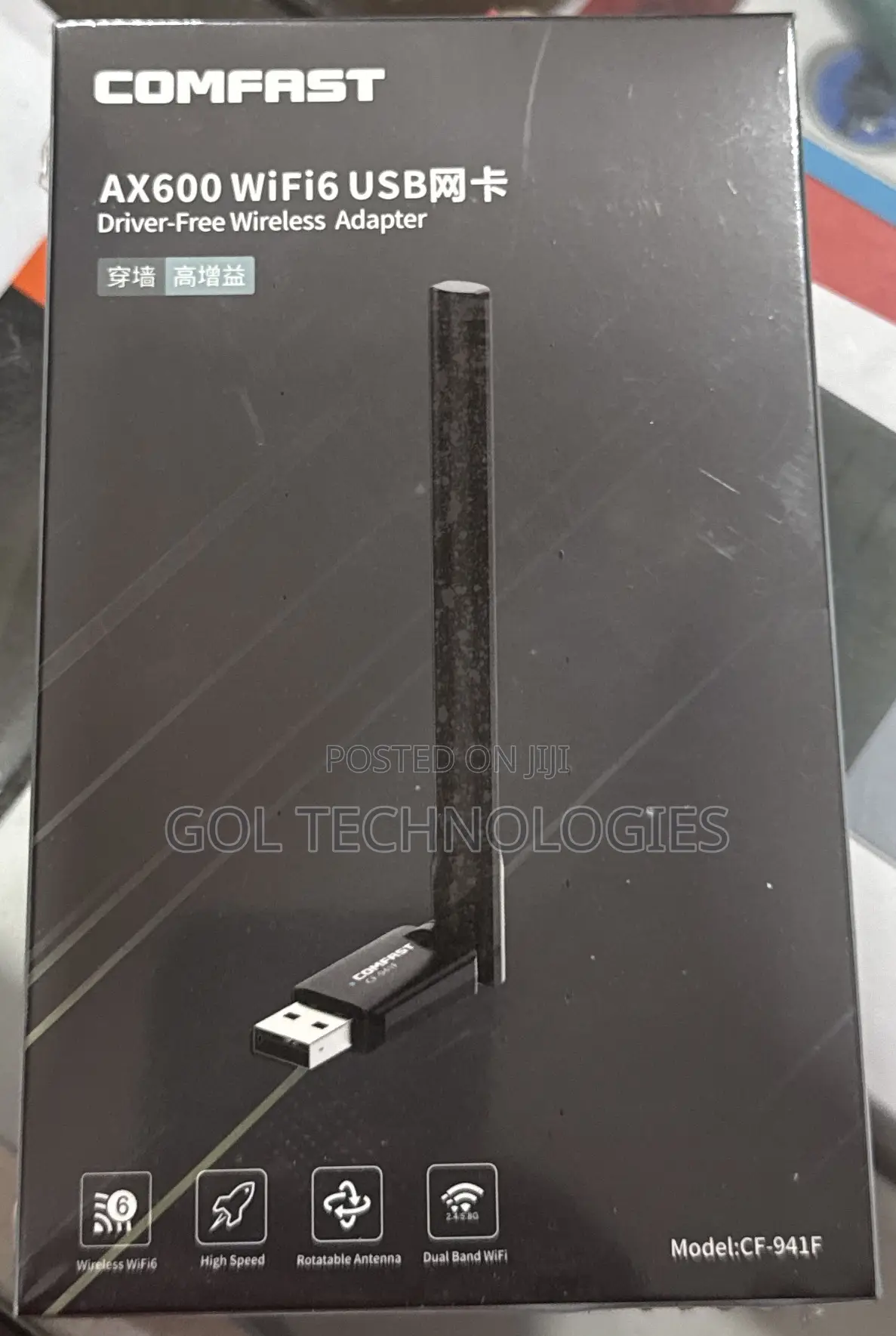Comfast Ax600 Wifi6 USB Adapter Cf-941f