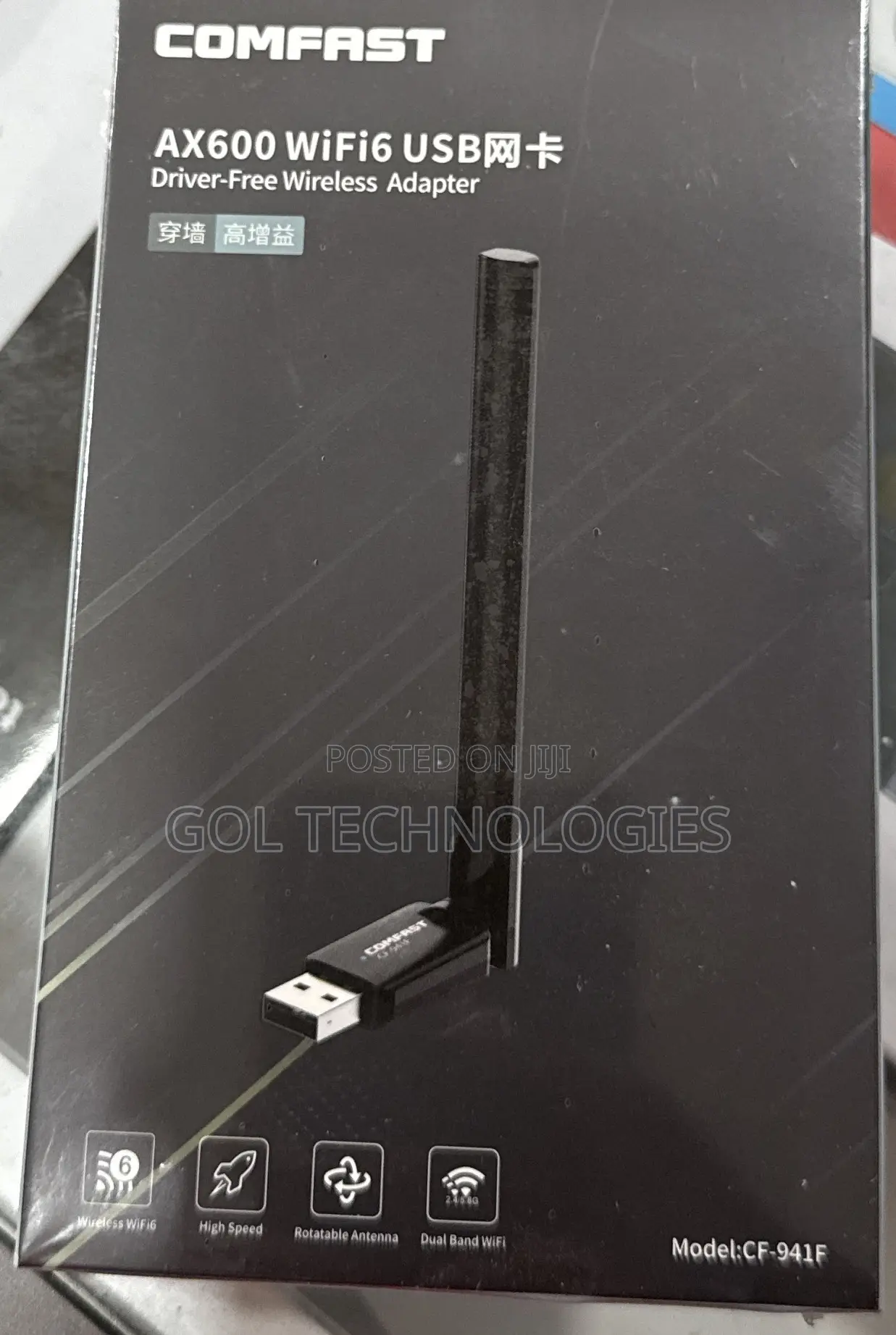 Comfast Ax600 Wifi6 USB Adapter Cf-941f