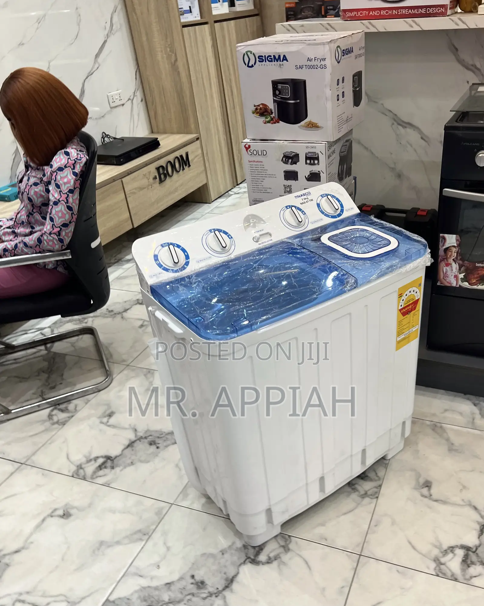 Spin Dry Top Load Nasco Washing Machine(Transparent) 