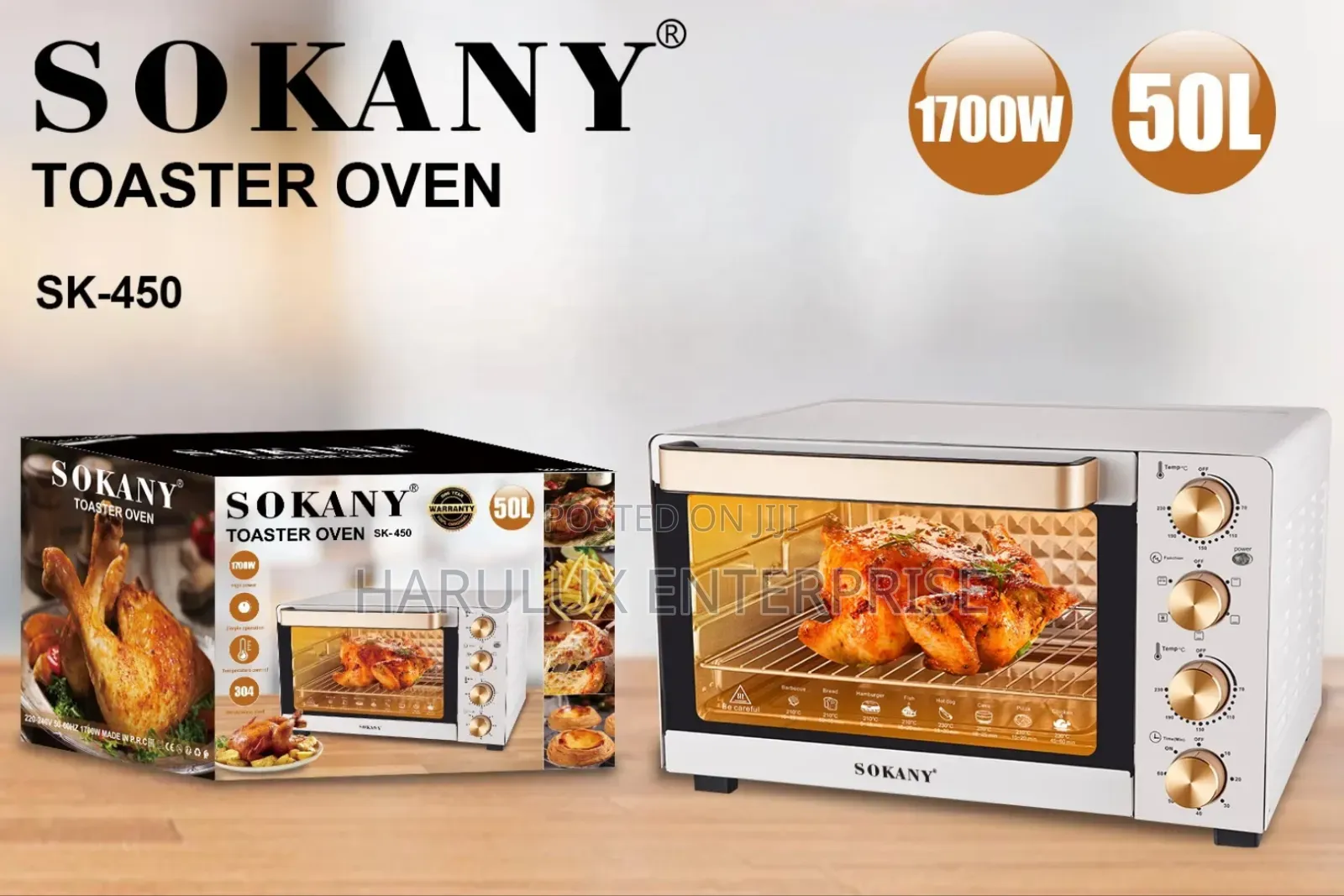 Sokany 50L Electric Toaster Oven - 1700W (SK-450)