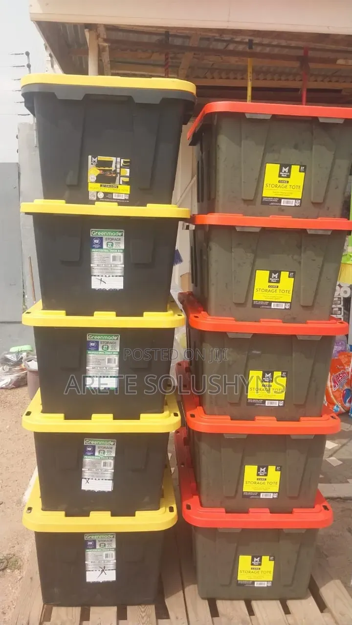 27 Gallon Storage Tote With Snap Lid