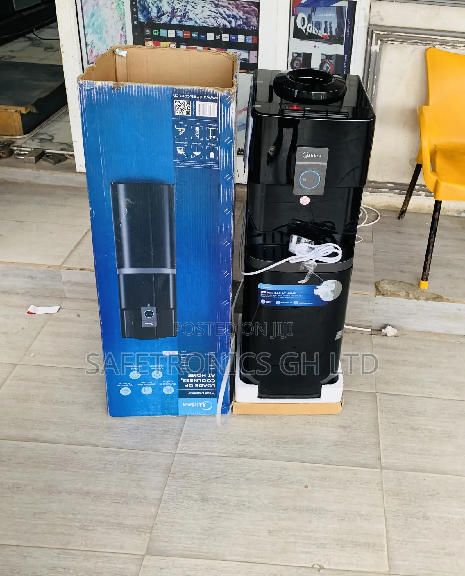Massive Sealed Midea Water Dispenser 16 Liters 3 Tabs Cabinet Black