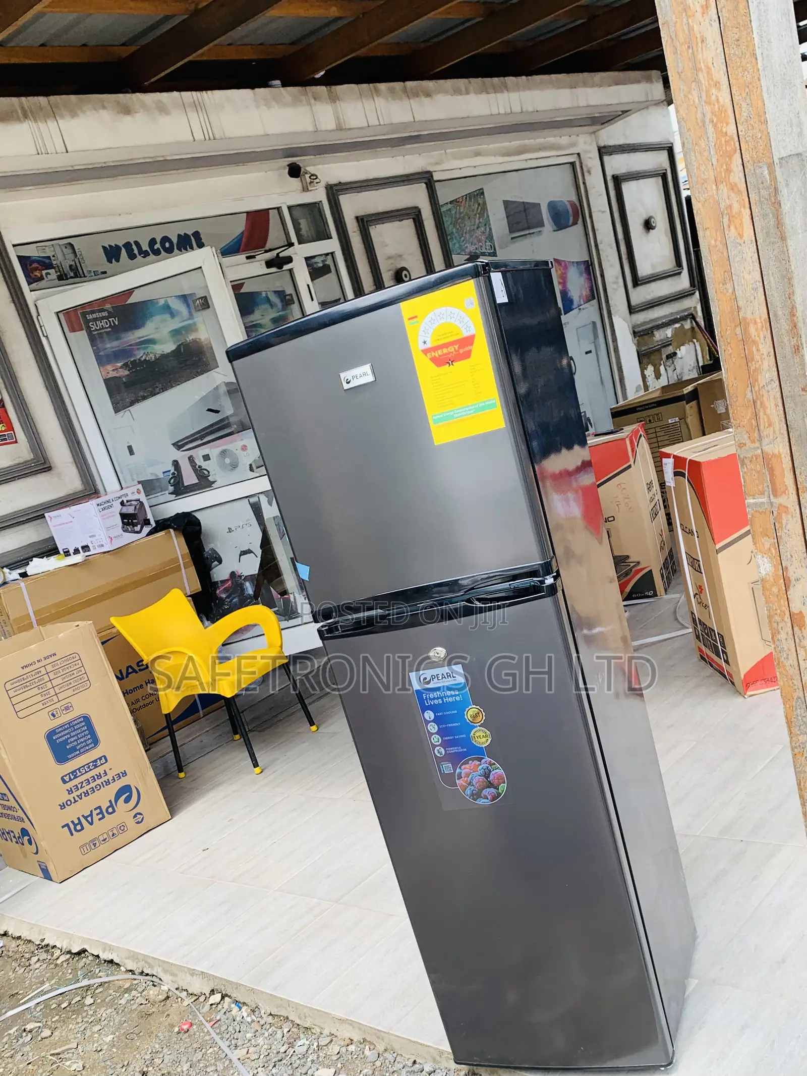 Fabulous Grey Pearl PF-262tix-1a 165-Liter Double-Door Refrigerator