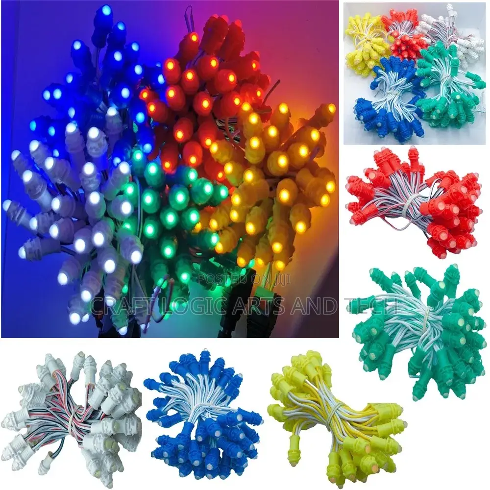LED Pixel Light 12V Perforated Signage Pixel LED Rope 3D Acrylic Sign