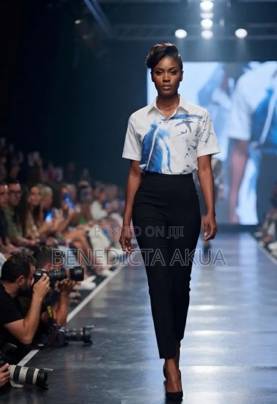 Vintage Shirt Blue and White