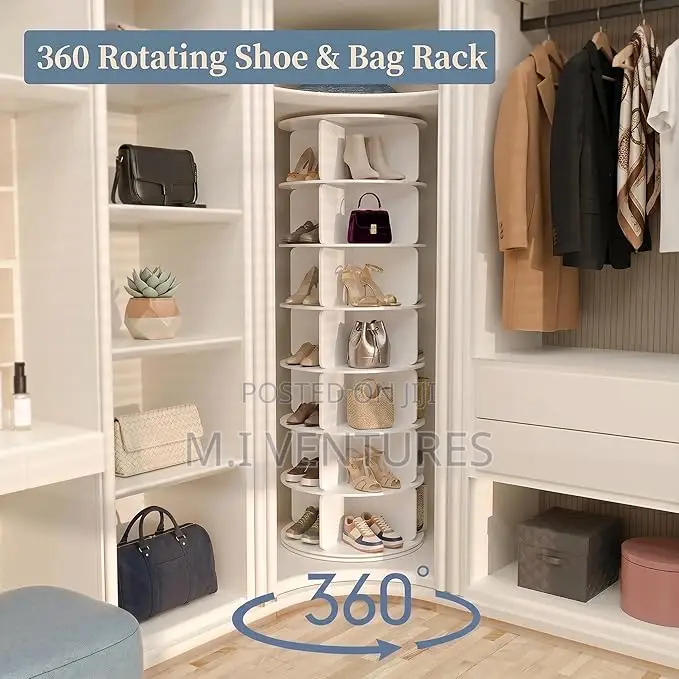 7 Tier Rotating Corner Display Shelf / Storage Organizer