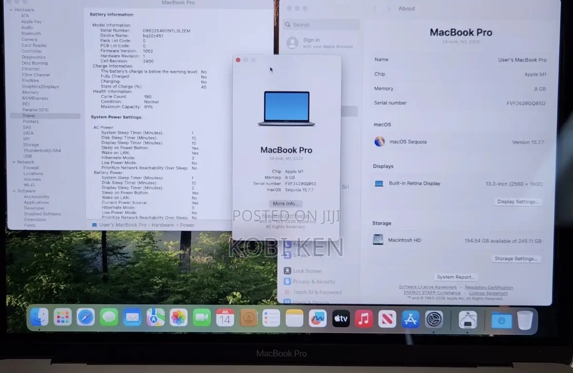 Laptop Apple MacBook Pro 2020 M1 8GB Apple M1 SSD 256GB