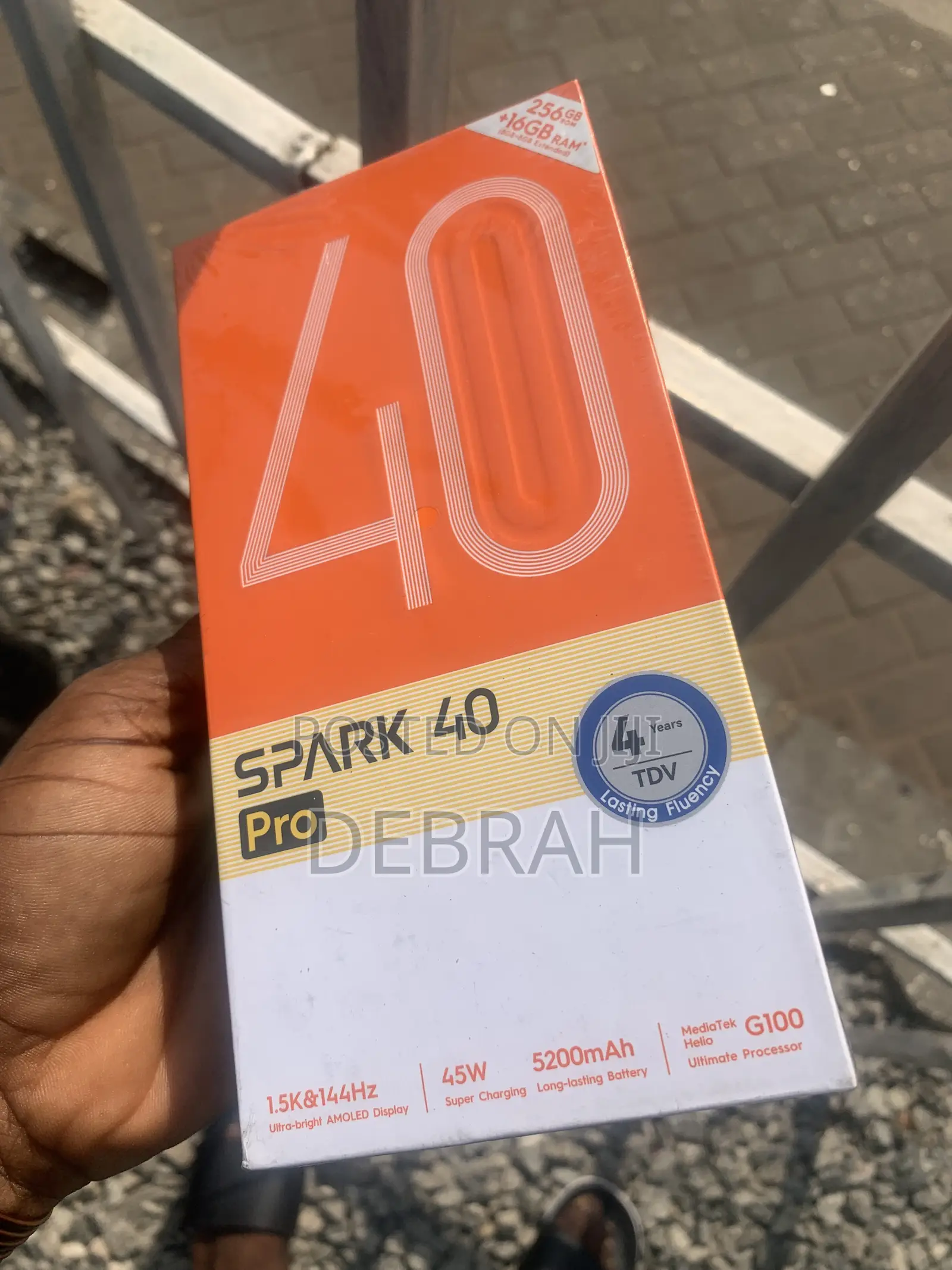 New Tecno Spark 40 Pro 256 GB Black