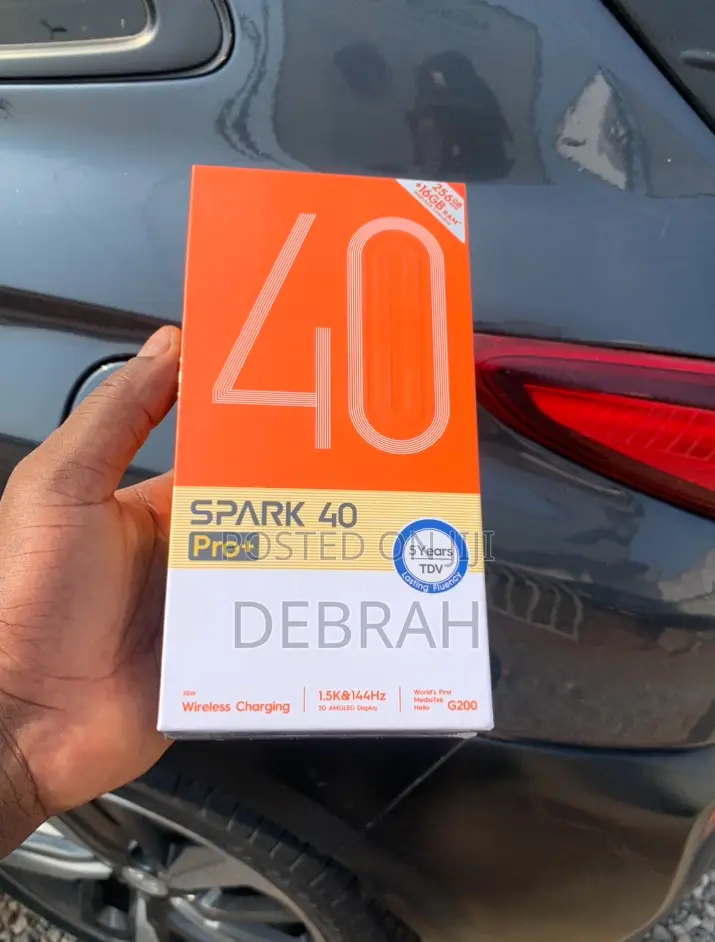 New Tecno Spark 40 Pro+ 256 GB Black
