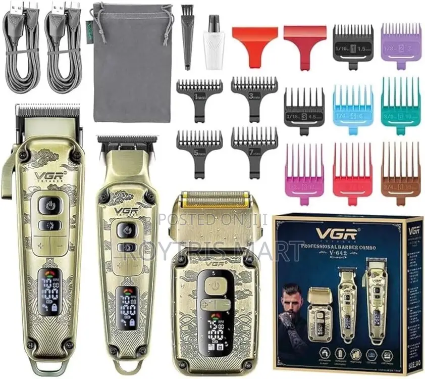 VGR Cordless Hair Clippers Men Beard Trimmer Electric