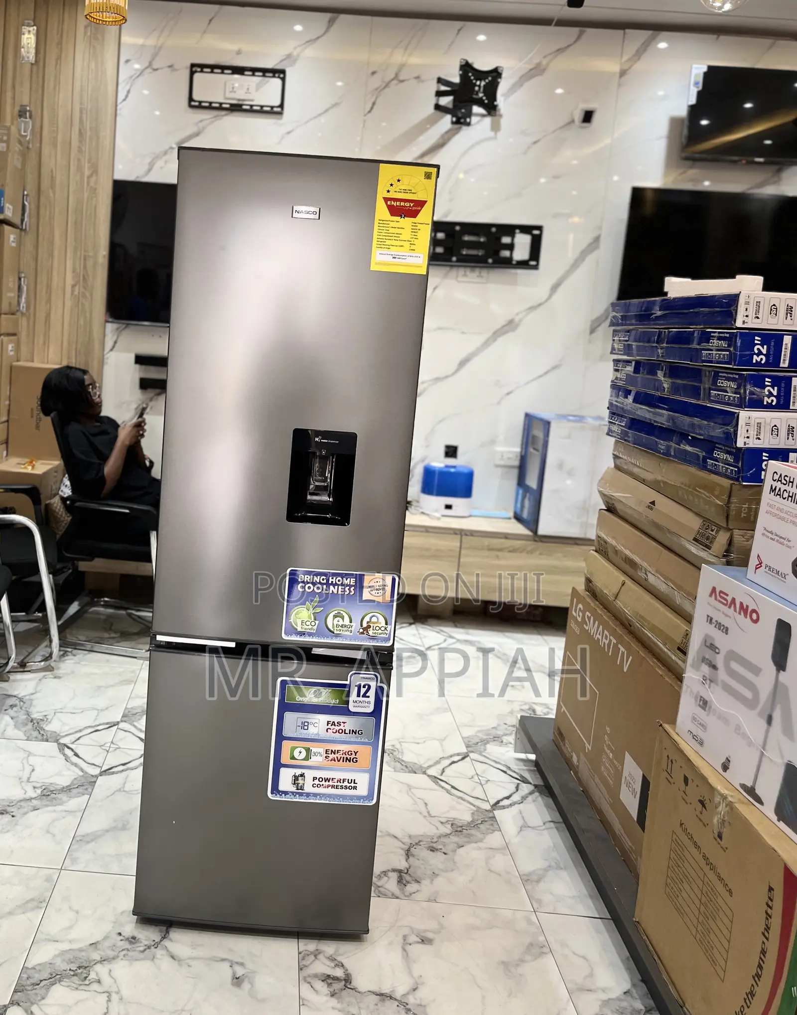 Energy Efficient Nasco Nasd2-36fl Bottom Mount Freezer Fridge 