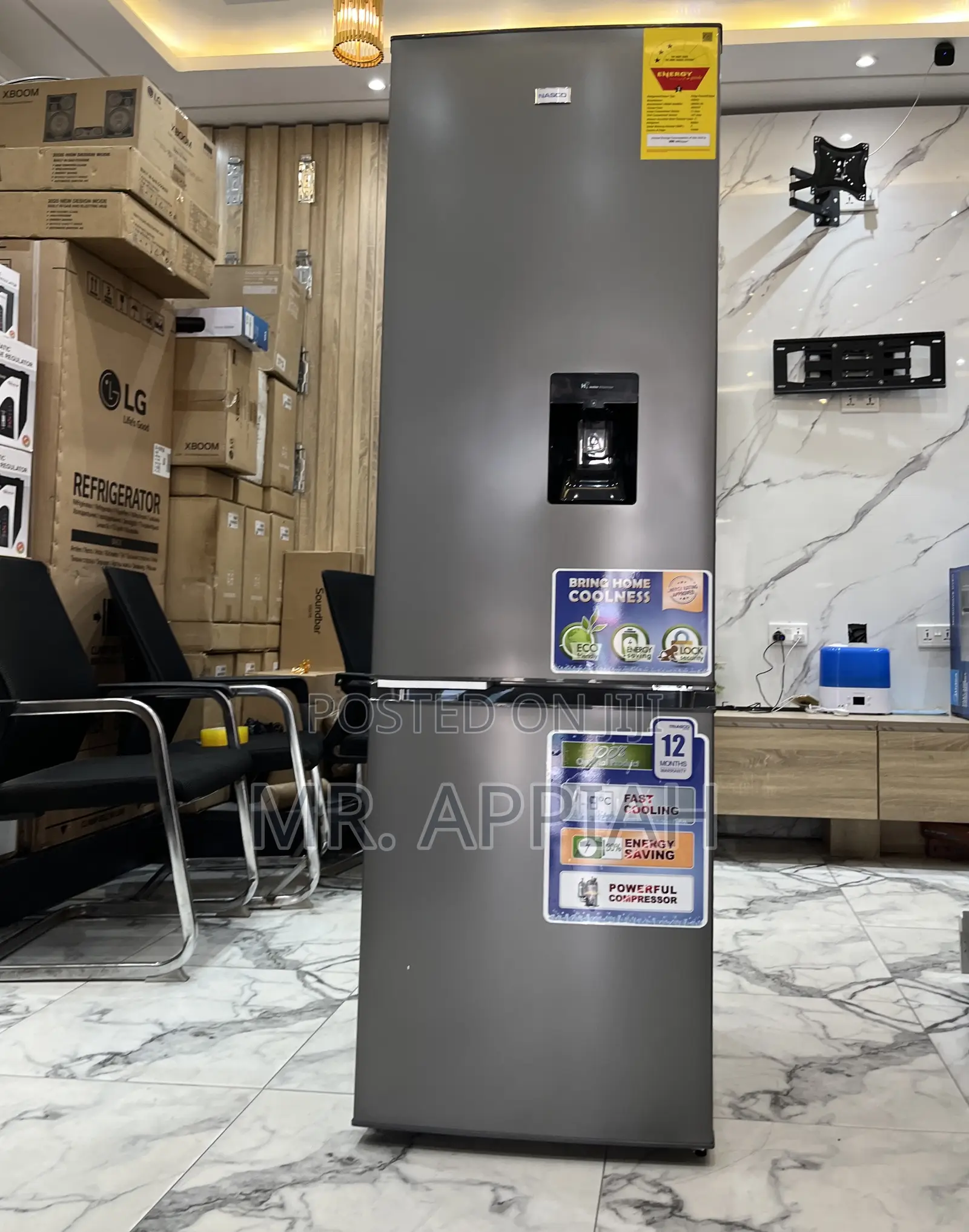 Order Nasco 260Liters Bottom Mount Freezer Fridge(Nasd2-36fl)Gray.