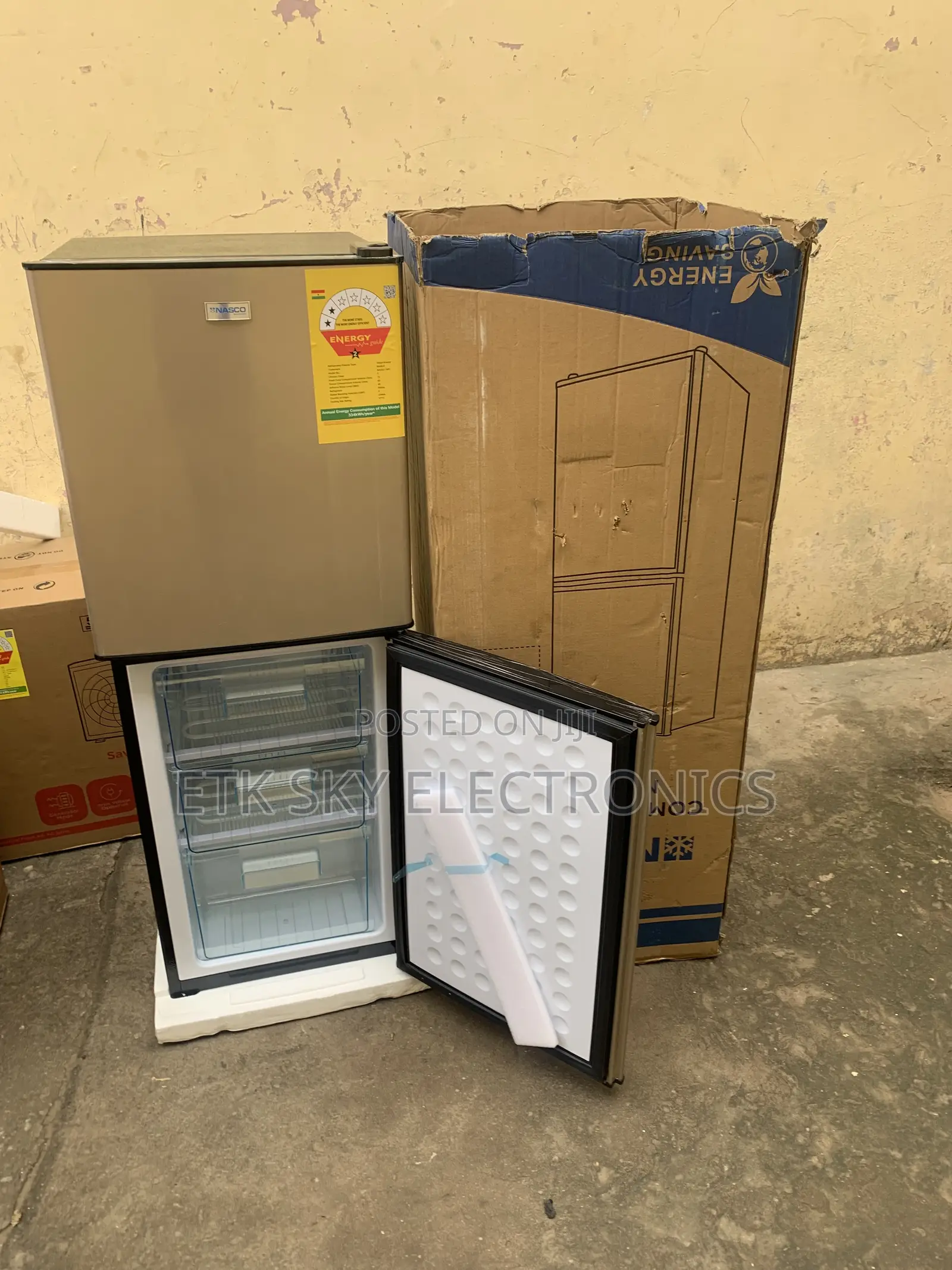 Exclusive Nasco 136 Liters Double Door Fridge